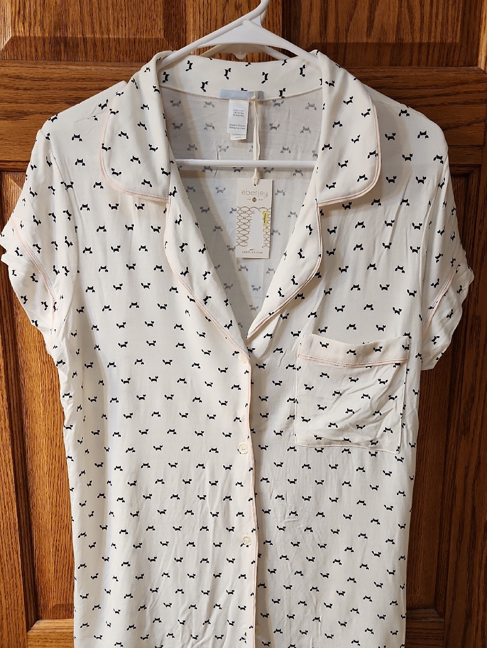 Eberjey Sleep Chic Short-Sleeve Pajama Set with foxes